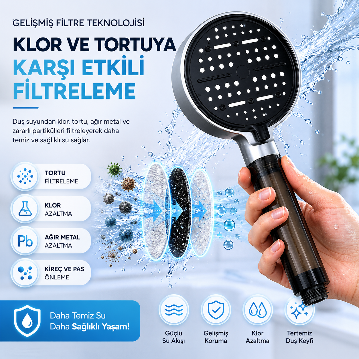 6 Fonksiyonlu Duş Başlığı