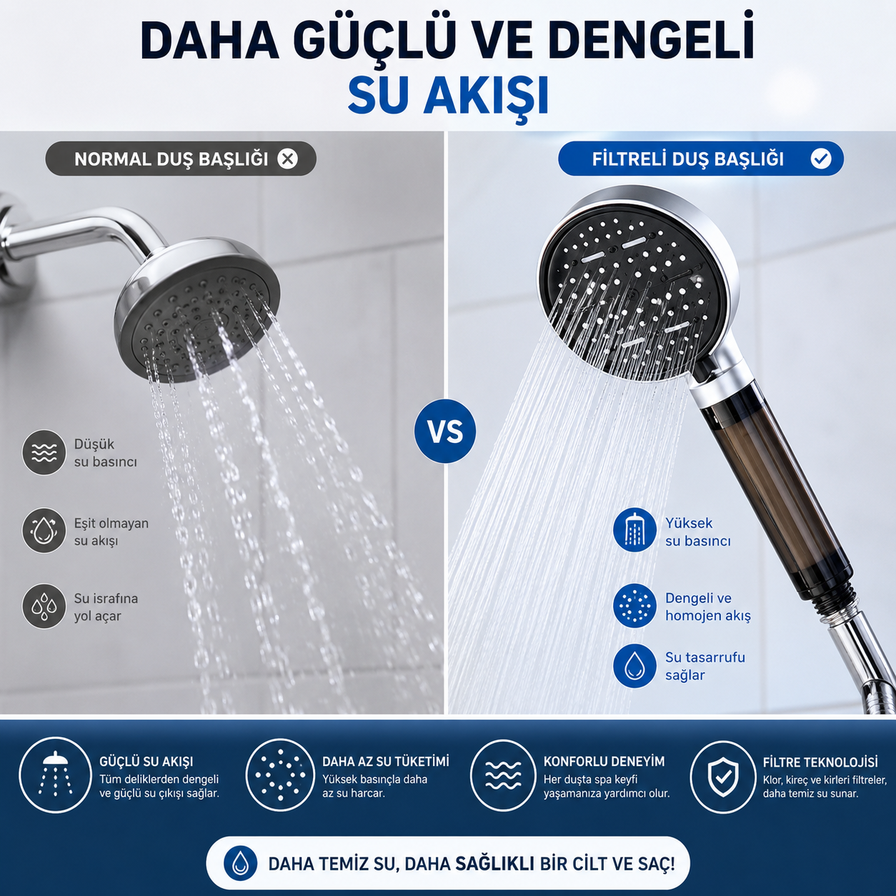 6 Fonksiyonlu Duş Başlığı